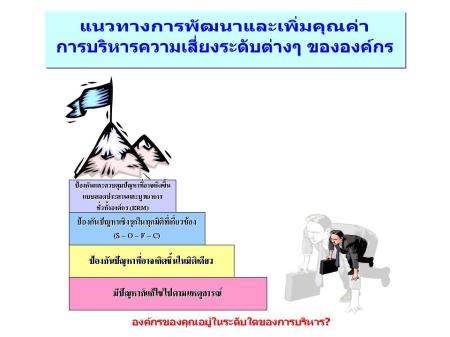 แนวทางการพัฒนาและเพิ่มคุณค่าการบริหารความเสี่ยงระดับต่าง ๆ ขององค์กร